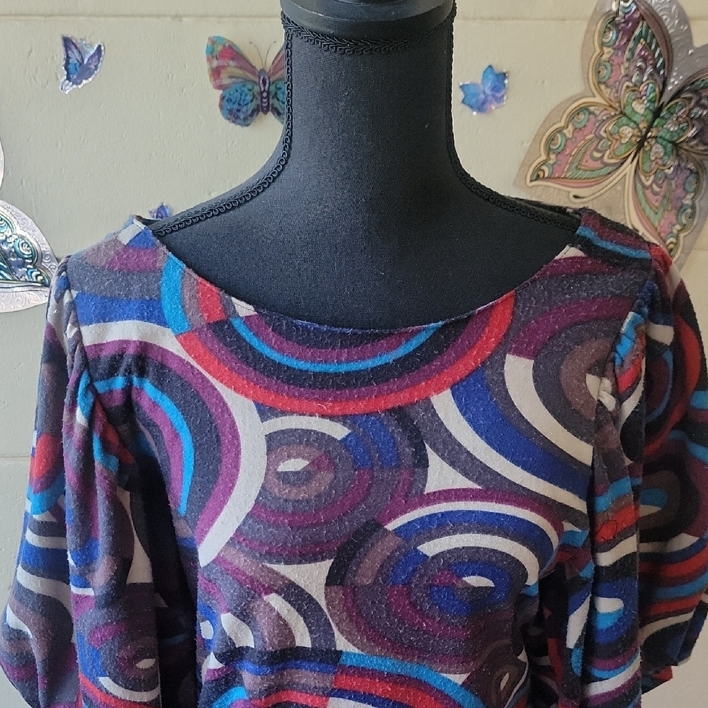 Colorful Geometric Pattern Dress - Picture 4 of 5
